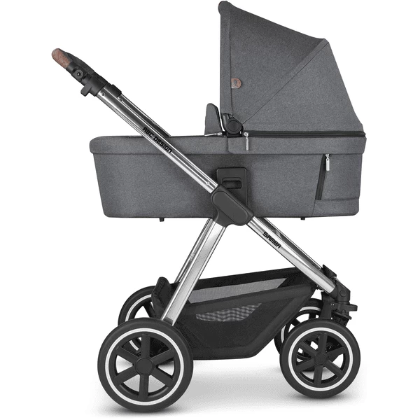 ABC Design Samba Asphalt Kinderwagen Diamond Edition Met Tulip Kinderdraagzak En Adapter 4 ABC Design Samba Asphalt Kinderwagen Diamond Edition Met Tulip Kinderdraagzak En Adapter - Afbeelding 4