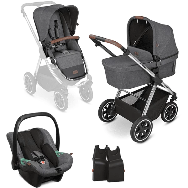 ABC Design Samba Asphalt Kinderwagen Diamond Edition Met Tulip Kinderdraagzak En Adapter 1 ABC Design Samba Asphalt Kinderwagen Diamond Edition Met Tulip Kinderdraagzak En Adapter