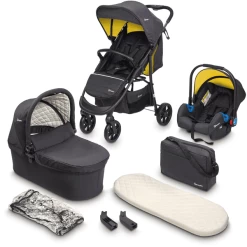 BabyGO Combi Kinderwagen 3 In 1 Mustard