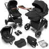 BabyGO Combi Wandelwagen Halime 3 In 1 Anthracite Black