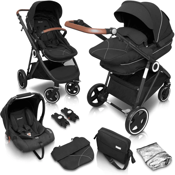 BabyGO Combi Wandelwagen Halime 3 In 1 Anthracite Black 1 BabyGO Combi Wandelwagen Halime 3 In 1 Anthracite Black