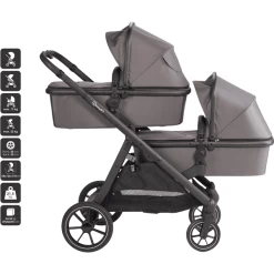 BabyGO Duowagen Duo Grey 7 BabyGO Duowagen Duo Grey -Kinderwagen Korting babygo duowagen duo grey a405618 2