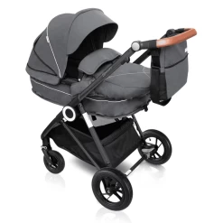 BabyGO Halime 3 In 1 Air Combi Kinderwagen Black Grijs -Kinderwagen Korting babygo halime 3 in 1 air combi kinderwagen black grijs a316609 2