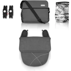 BabyGO Halime 3 In 1 Air Combi Kinderwagen Black Grijs -Kinderwagen Korting babygo halime 3 in 1 air combi kinderwagen black grijs a316609 3