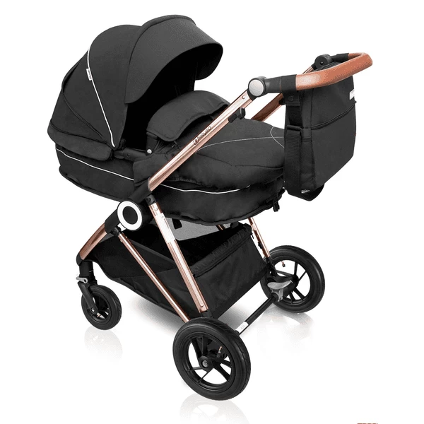 BabyGO Halime 3 In 1 Air Gold Combi Kinderwagen Anthracite 2 BabyGO Halime 3 In 1 Air Gold Combi Kinderwagen Anthracite - Afbeelding 2