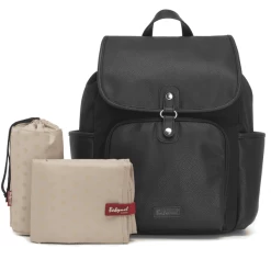 Babymel Luiertas Freddie Vegan Leather Black Convertible -Kinderwagen Korting babymel luiertas freddie vegan leather black convertible a337427 3