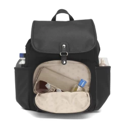 Babymel Luiertas Freddie Vegan Leather Black Convertible -Kinderwagen Korting babymel luiertas freddie vegan leather black convertible a337427 4