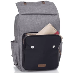 Babymel Luiertas Rugzak George Grey-Black -Kinderwagen Korting babymel luiertas rugzak george grey black a235877 3