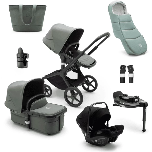 Bugaboo Combi Kinderwagen Fox 5 Startset Black / Forest Green 1 Bugaboo Combi Kinderwagen Fox 5 Startset Black / Forest Green