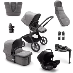 Bugaboo Combi Kinderwagen Fox 5 Startset Black /Grey Melange