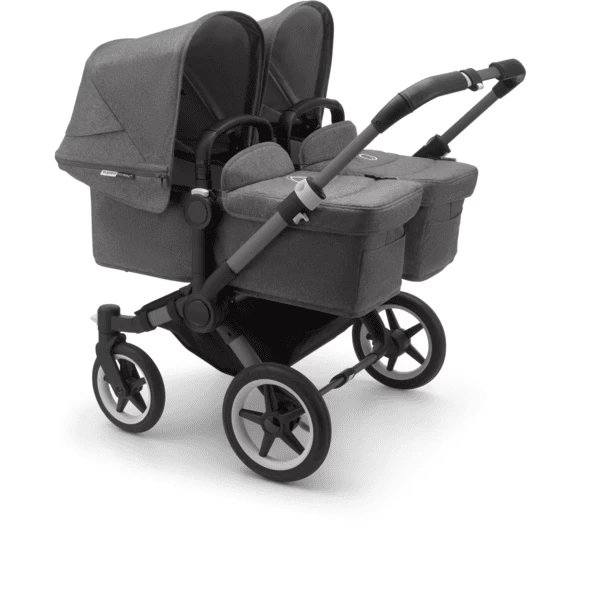 Bugaboo Kinderwagen Donkey 5 Twin Complete Graphite/Grey Melange 1 Bugaboo Kinderwagen Donkey 5 Twin Complete Graphite/Grey Melange