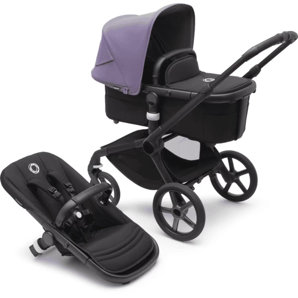 Bugaboo Kinderwagen Fox 5 Met Reiswieg En Zitje Black /Astro Purple 1 Bugaboo Kinderwagen Fox 5 Met Reiswieg En Zitje Black /Astro Purple
