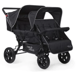 CHILDHOME Two By Two Kinderwagen 4 Children Zwart 8 CHILDHOME Two By Two Kinderwagen 4 Children Zwart -Kinderwagen Korting childhome two by two kinderwagen 4 children zwart a285583 3