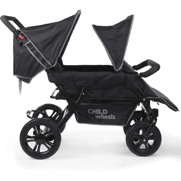 CHILDHOME Two By Two Kinderwagen 4 Children Zwart 5 CHILDHOME Two By Two Kinderwagen 4 Children Zwart - Afbeelding 5