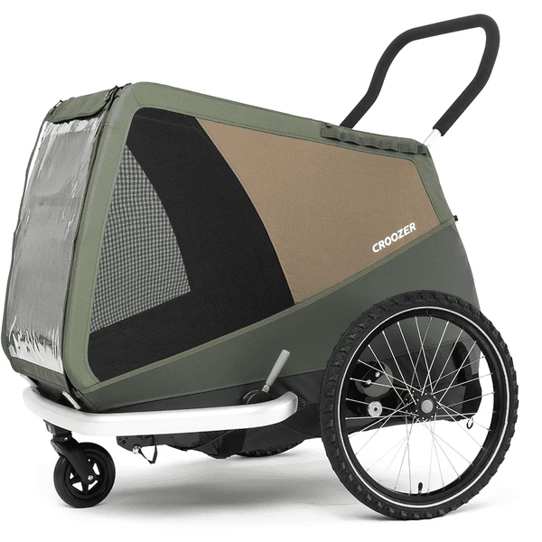 CROOZER Hondenfietskar Dog Mikke Moss Green Inclusief Hondenbed Asfalt Grijs 4 CROOZER Hondenfietskar Dog Mikke Moss Green Inclusief Hondenbed Asfalt Grijs - Afbeelding 4