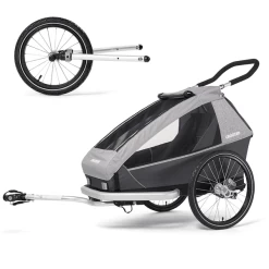 CROOZER Kid Keeke 1 Fietskar Stone Grijs Inclusief Joggerset