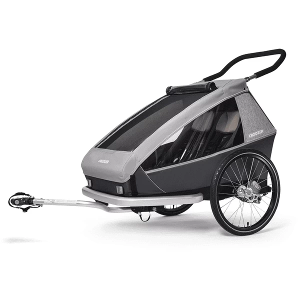 CROOZER Kid Keeke 2 Kinderfietskar Stone Grijs Inclusief Joggerset 3 CROOZER Kid Keeke 2 Kinderfietskar Stone Grijs Inclusief Joggerset - Afbeelding 3