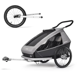 CROOZER Kid Keeke 2 Kinderfietskar Stone Grijs Inclusief Joggerset