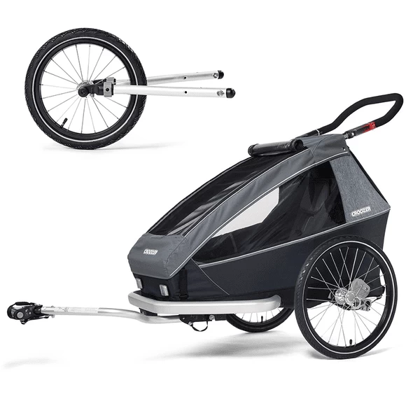 CROOZER Kid Vaaya 1 Graphite Blauw Kinderfietskar Inclusief Joggerset 1 CROOZER Kid Vaaya 1 Graphite Blauw Kinderfietskar Inclusief Joggerset