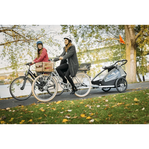 CROOZER Kid Vaaya 2 Graphite Blauw Kinderfietskar Inclusief Voetruimte Bescherming Lade 2 CROOZER Kid Vaaya 2 Graphite Blauw Kinderfietskar Inclusief Voetruimte Bescherming Lade - Afbeelding 2