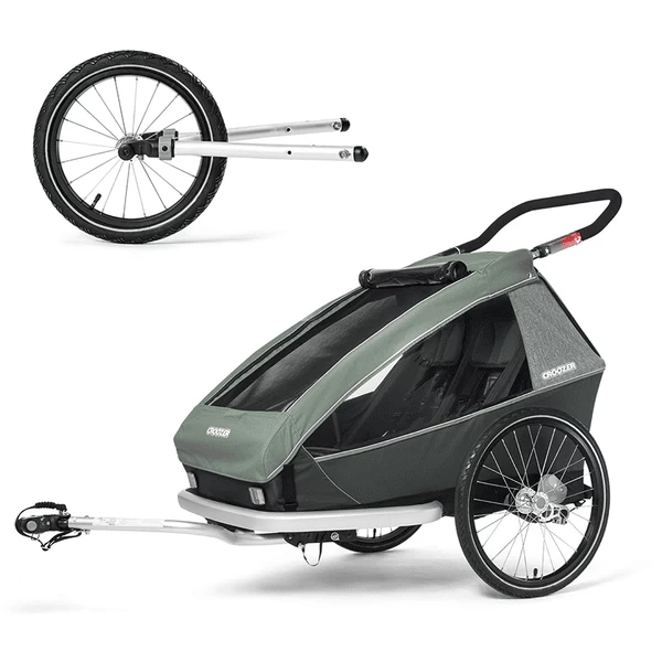 CROOZER Kid Vaaya 2 Jungle Fietskar Green Inclusief Joggerset 1 CROOZER Kid Vaaya 2 Jungle Fietskar Green Inclusief Joggerset
