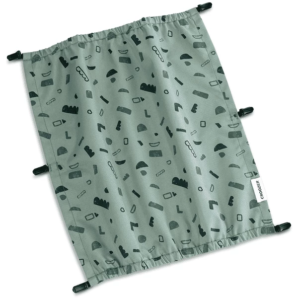 CROOZER Zonnescherm Green Patroon Voor Kid Tweezitter 1 CROOZER Zonnescherm Green Patroon Voor Kid Tweezitter