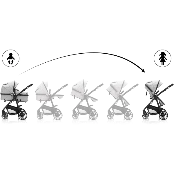 Fill Kinderwagen Set Panther Elite Lichtgrijs Melange 2 Fill Kinderwagen Set Panther Elite Lichtgrijs Melange - Afbeelding 2