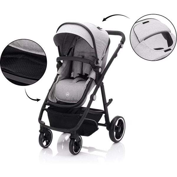 Fill Kinderwagen Set Panther Elite Lichtgrijs Melange 3 Fill Kinderwagen Set Panther Elite Lichtgrijs Melange - Afbeelding 3