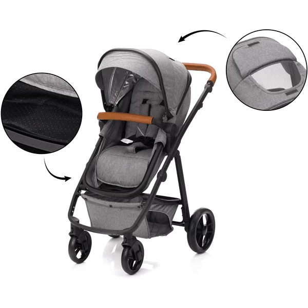 Fill Kinderwagen Set Panther Lichtgrijs Melange 4 Fill Kinderwagen Set Panther Lichtgrijs Melange - Afbeelding 4