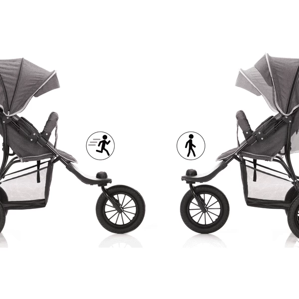 Fillikid Wandelwagen Jogger Donkergrijs Gemêleerd 3 Fillikid Wandelwagen Jogger Donkergrijs Gemêleerd - Afbeelding 3