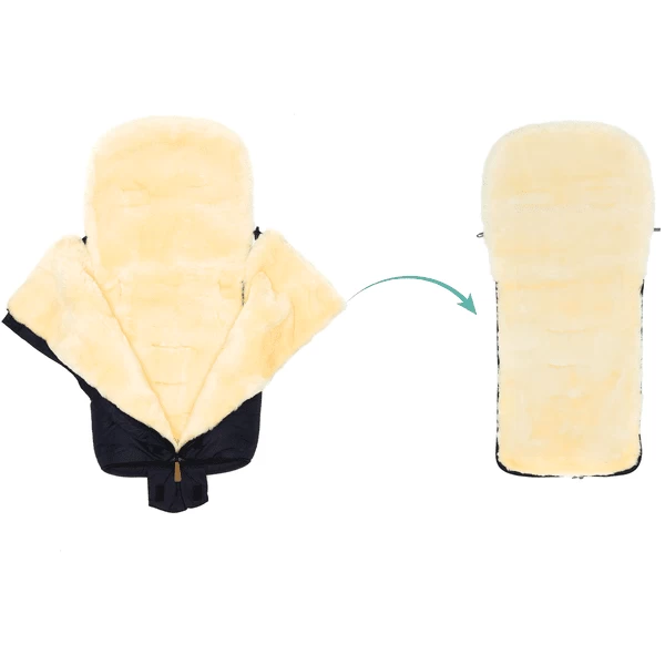Fillikid Winter Voetenzak Jarvis Lamsleer Zwart 2 Fillikid Winter Voetenzak Jarvis Lamsleer Zwart - Afbeelding 2