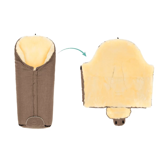 Fillikid Winter Voetenzak Tacama Lamsvel Bruin Gemêleerd 2 Fillikid Winter Voetenzak Tacama Lamsvel Bruin Gemêleerd - Afbeelding 2