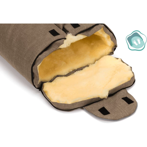 Fillikid Winter Voetenzak Tacama Lamsvel Bruin Gemêleerd 3 Fillikid Winter Voetenzak Tacama Lamsvel Bruin Gemêleerd - Afbeelding 3