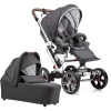 GESSLEIN Combi Kinderwagen F10 Air+, Antraciet / Patroon