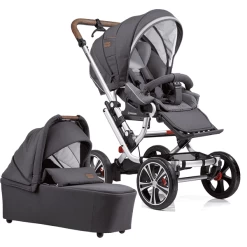 GESSLEIN Combi Kinderwagen F10 Air+, Antraciet / Patroon