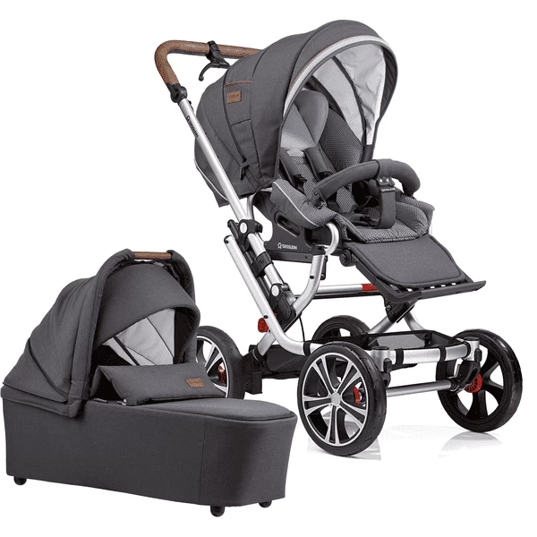 GESSLEIN Combi Kinderwagen F10 Air+, Antraciet / Patroon 1 GESSLEIN Combi Kinderwagen F10 Air+, Antraciet / Patroon