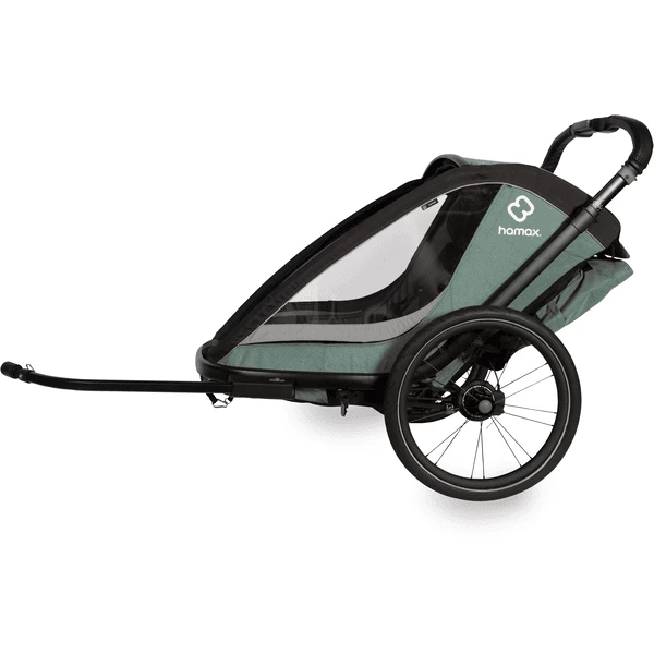 Hamax Kinderfietskar Cocoon Met Verstelbare Slaapstand Green / Black 4 Hamax Kinderfietskar Cocoon Met Verstelbare Slaapstand Green / Black - Afbeelding 4