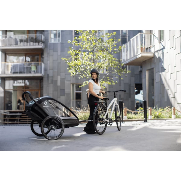Hamax Kinderfietskar Cocoon Met Verstelbare Slaapstand Grijs/ Black 2 Hamax Kinderfietskar Cocoon Met Verstelbare Slaapstand Grijs/ Black - Afbeelding 2