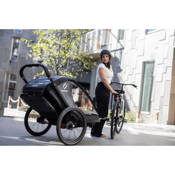 Hamax Kinderfietskar Cocoon ONE Met Verstelbare Slaapstand Grijs/ Black 2 Hamax Kinderfietskar Cocoon ONE Met Verstelbare Slaapstand Grijs/ Black - Afbeelding 2