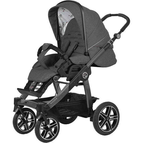 Hartan Kinderwagen Racer GTS Met Handrem Little Pinguïn (910) Framekleur Platina 1 Hartan Kinderwagen Racer GTS Met Handrem Little Pinguïn (910) Framekleur Platina