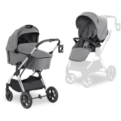 Hauck Kinderwagen Vision X Set Silver Melange Grijs