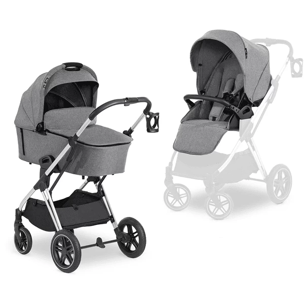 Hauck Kinderwagen Vision X Set Silver Melange Grijs 1 Hauck Kinderwagen Vision X Set Silver Melange Grijs