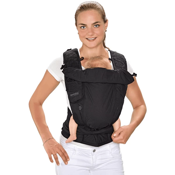 Hoppediz Draagzak Bondolino Plus Popeline One Size Zwart 1 Hoppediz Draagzak Bondolino Plus Popeline One Size Zwart