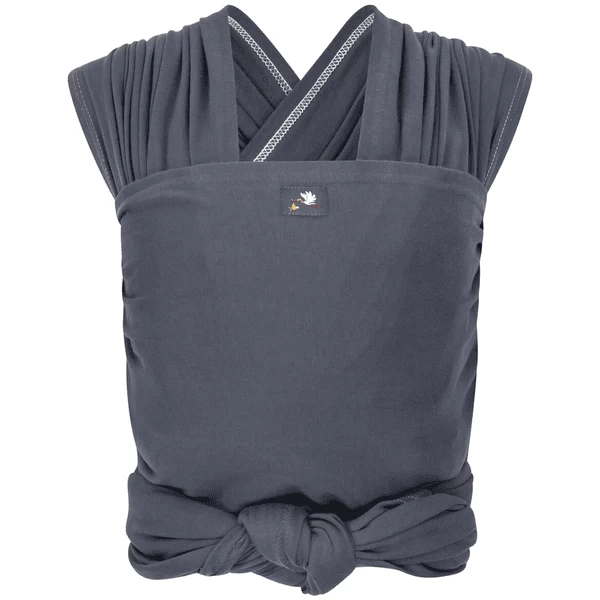 HOPPEDIZ Lange Elastische Draagdoek Anthraciet 5 HOPPEDIZ Lange Elastische Draagdoek Anthraciet - Afbeelding 5