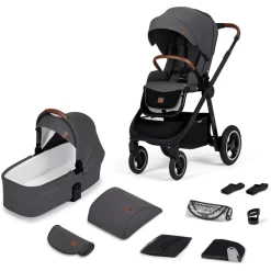 Kinderkraft Combi Kinderwagen EVERYDAY 2 In 1 Donkergrijs Black Frame