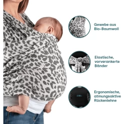 KOALA BABY CARE ® Draagdoek Cuddle Deel 2 - Luipaard -Kinderwagen Korting koala baby care draagdoek cuddle deel 2 luipaard a408325 2