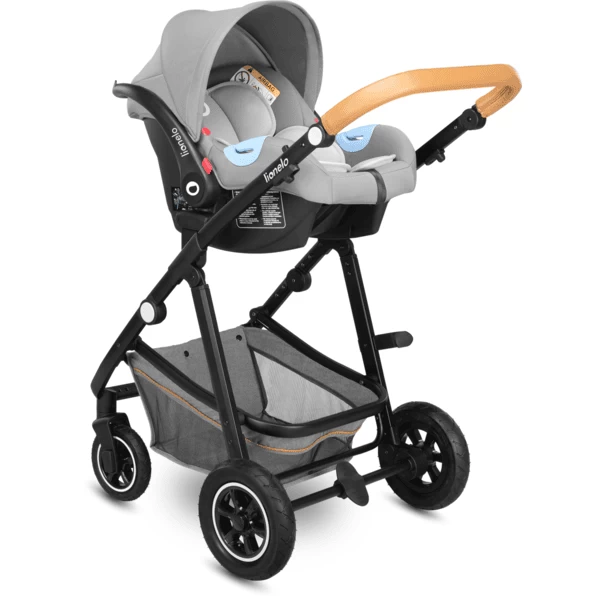 Lionelo Amber 3 In 1 Grijs Combi Kinderwagen Stone 2 Lionelo Amber 3 In 1 Grijs Combi Kinderwagen Stone - Afbeelding 2