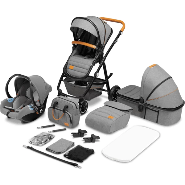 Lionelo Amber 3 In 1 Grijs Combi Kinderwagen Stone 1 Lionelo Amber 3 In 1 Grijs Combi Kinderwagen Stone