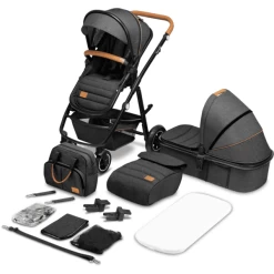 Lionelo Combi Kinderwagen Amber 2 In 1 Grey Graphite
