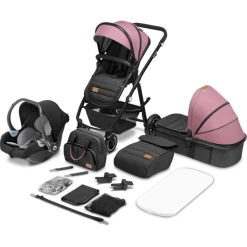 Lionelo Combi Kinderwagen Amber 3 In 1 Pink Rose